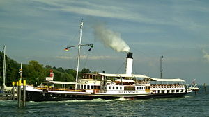 Самое старое пассажирское судно Боденского озера — колёсный пароход «SD Hohentwiel»
